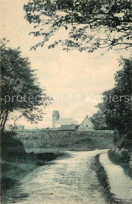 Ostfriesland Friesenhaus Kirche – Ansichtskarte