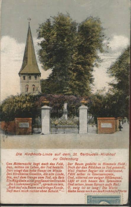 Oldenburg Niedersachsen Kirchhofs Linde St Gertruden Kirchhof – Ansichtskarte Oldenburg (Oldenburg)