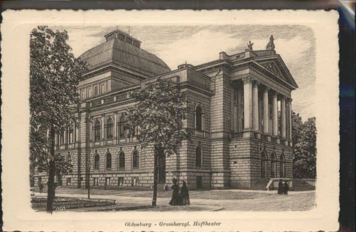 Oldenburg Niedersachsen Hoftheater – Ansichtskarte Oldenburg (Oldenburg)