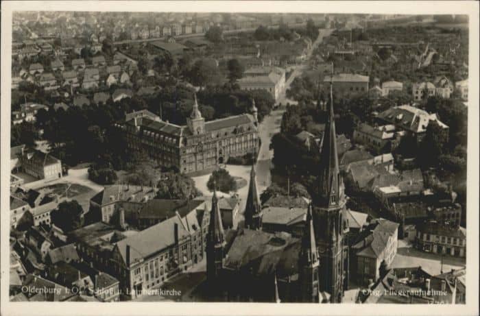 Oldenburg Niedersachsen Fliegeraufnahme Lamberti Kirche – Ansichtskarte Oldenburg (Oldenburg)