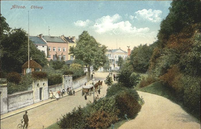 Altona Elbberg Kutsche – Ansichtskarte Altona
