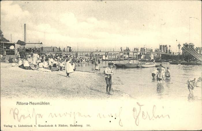 Altona Neumühlen Strand – Ansichtskarte Altona