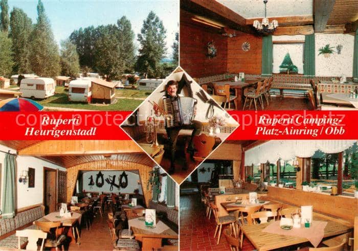 Ainring Berchtesgaden Bayern Ruperti Heurigenstadl Gastraum Campingplatz – Ansichtskarte Ainring