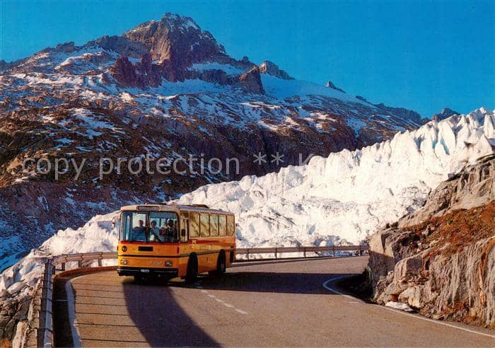 Postbus Omnibus Alpenroesli Grimsel Passhoehe – Ansichtskarte