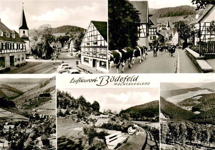 Boedefeld Schmallenberg Hochsauerlandkreis NRW Teilansichten Luftkurort Damenkap – Ansichtskarte Schmallenberg