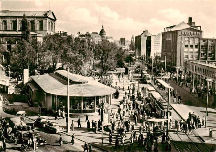 HANNOVER  CITY Georgstrasse Café-am-Kroepcke Strassenbahn Strassenszene Losram P – Ansichtskarte Hannover