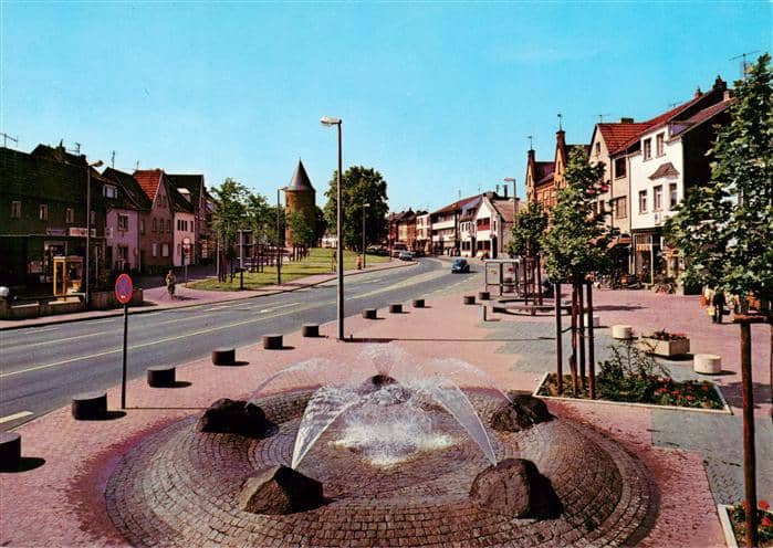 Rheinbach NRW Wilhelmsplatz mit Wasemer Turm – Ansichtskarte Rheinbach