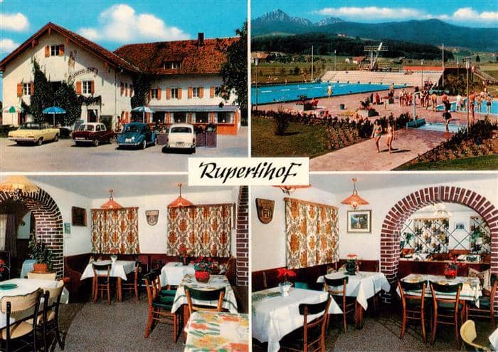 Ainring Berchtesgaden Bayern Rupertihof Gastraeume Freibad – Ansichtskarte Ainring