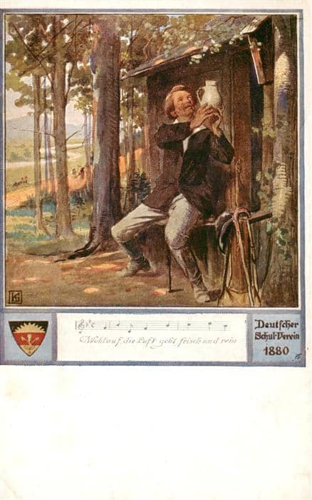 Deutscher Schulverein Nr. Wald Lito – Ansichtskarte