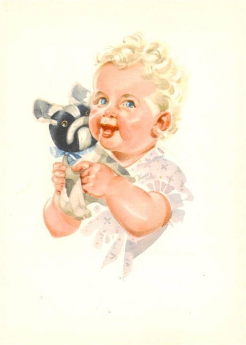 Kinder Child Enfants Hund – Ansichtskarte