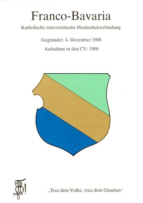 Studentika Franco-Bavaria  Wien – Ansichtskarte