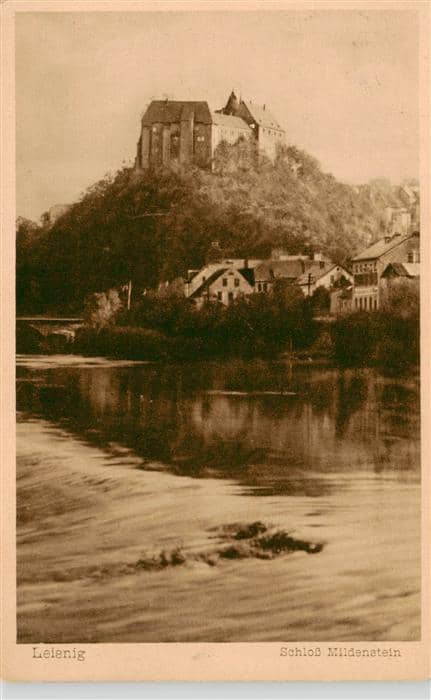Leisnig Sachsen Schloss Mildenstein Freiberger Mulde – Ansichtskarte Leisnig