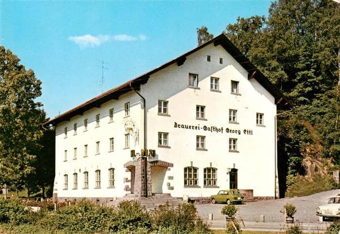 Teisnach Regen Bayern Brauerei Gasthof Georg Ettl – Ansichtskarte Teisnach