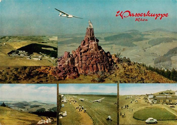 Segelflug Gliding Vol-Voile Vuolo-a-Vela Volo-a-Vela-- Wasserkuppe Rhoen – Ansichtskarte