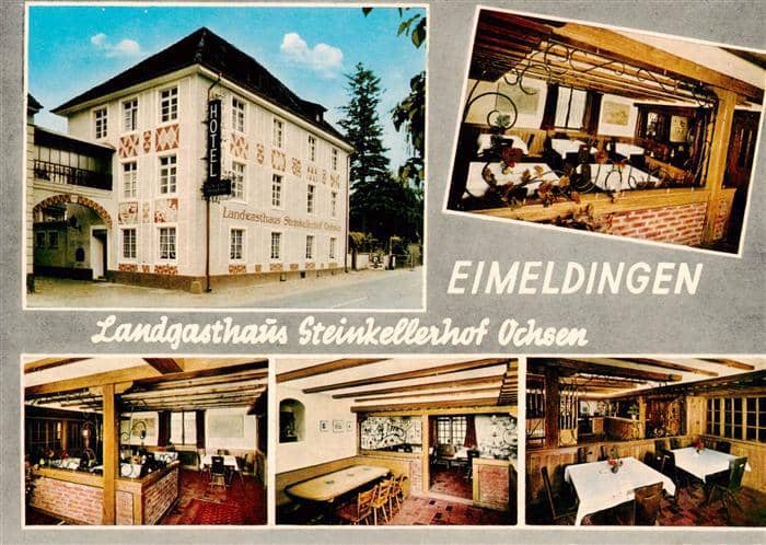 Eimeldingen BW Landgasthaus Steinkellerhof Ochsen Gastraeume – Ansichtskarte Eimeldingen