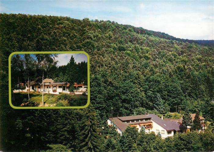 Waldprechtsweier Malsch Karlsruhe BW Waldhotel-Standke Restaurant Café Hallenbad – Ansichtskarte Malsch