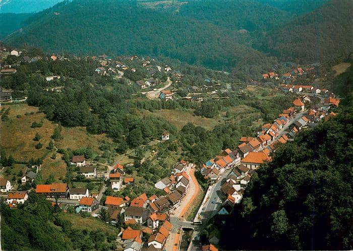 Wieda Osterode Harz Niedersachsen Panorama Luftkurort – Ansichtskarte Wieda