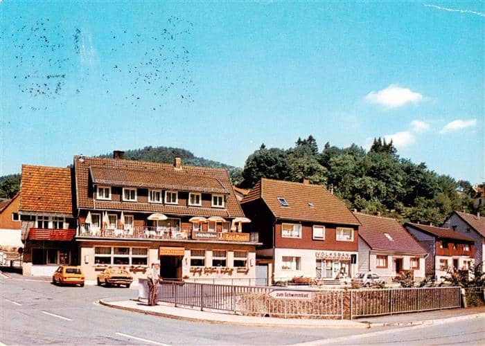 Wieda Osterode Harz Niedersachsen Hotel Restaurant Zur Post mit Gaestehaus – Ansichtskarte Wieda