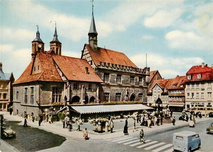 Goettingen  Niedersachsen Rathaus Marktplatz Brunnen – Ansichtskarte Göttingen