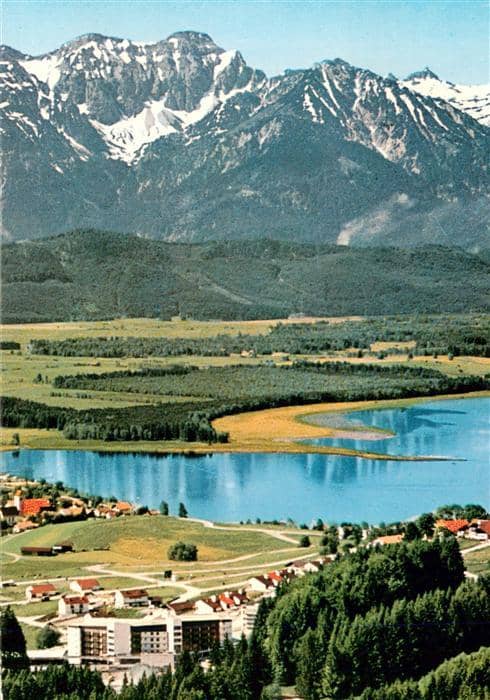 Hopfen See Fuessen Bayern Kurzentrum Enzensberg mit Blick auf Schlicke und Vilse – Ansichtskarte Füssen