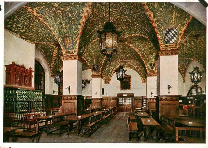 Muenchen Bayern Kgl. Hofbraeuhaus Parterre-Raeume – Ansichtskarte München