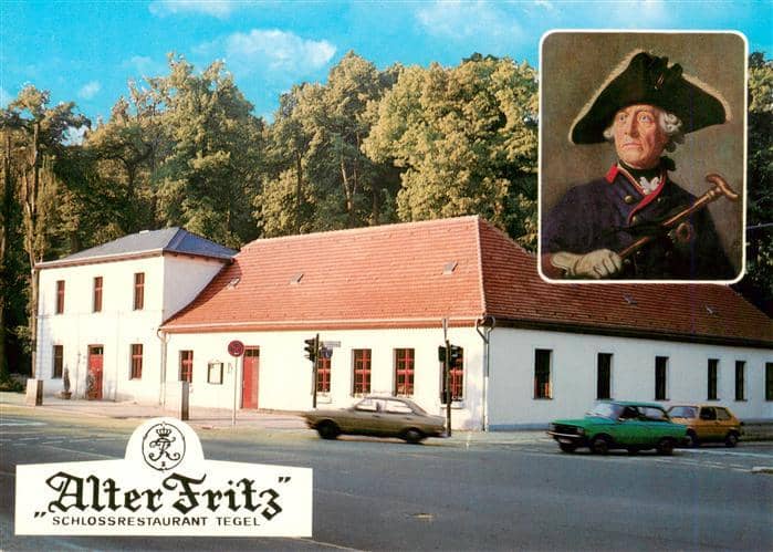 Tegel Berlin Alter Fritz Schlossrestaurant Portrait – Ansichtskarte Berlin