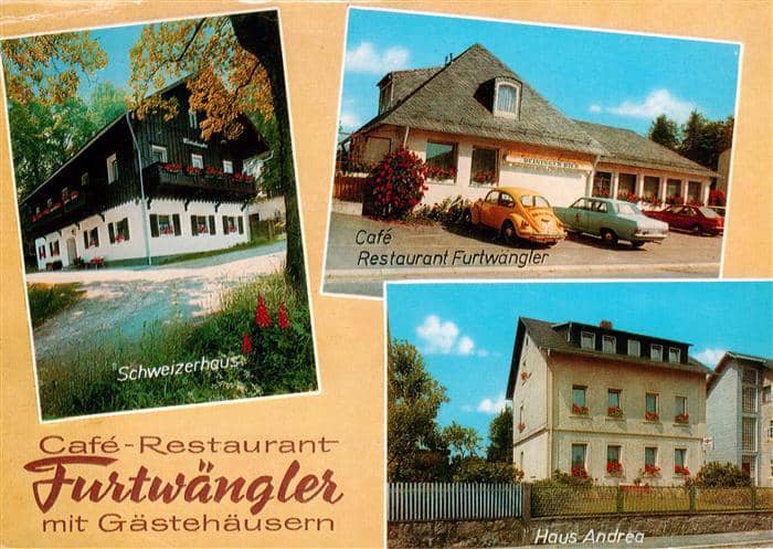 Alexandersbad Bad Café Restaurant Furtwaengler mit Gaestehaeusern – Ansichtskarte Bad Alexandersbad