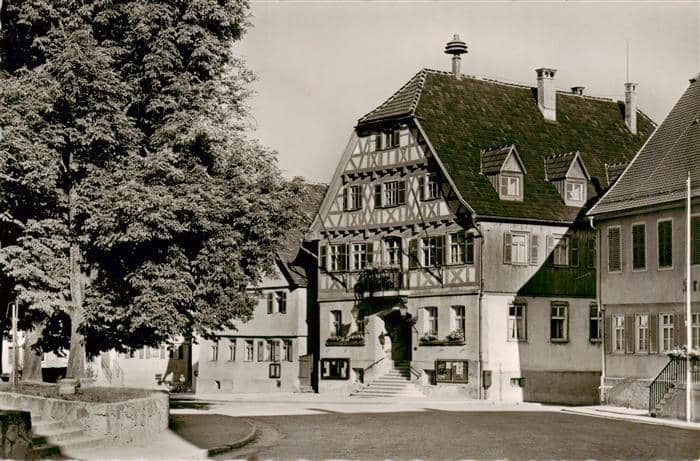 Welzheim Rathaus mit Kirchplatz Luftkurort – Ansichtskarte Welzheim