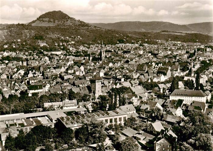 Reutlingen BW Panorama Altstadt mit Achalm – Ansichtskarte Reutlingen