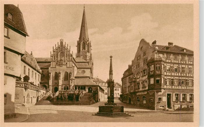 Aschaffenburg Main Stiftskirche – Ansichtskarte Aschaffenburg