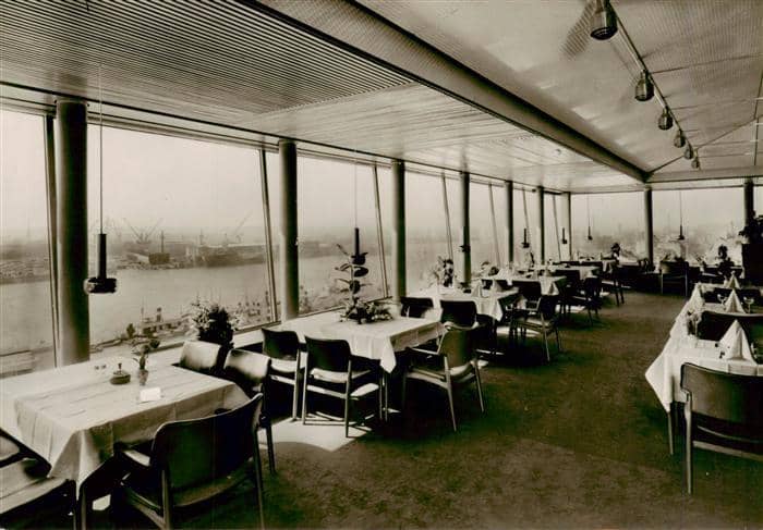 HAMBURG  CITY Bavaria Blick Dachrestaurant – Ansichtskarte Hamburg