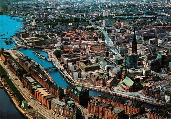HAMBURG  CITY Fliegeraufnahme – Ansichtskarte Hamburg