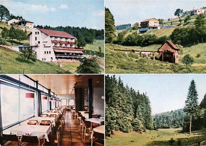 Rothenbuch Gasthof zum Spechtshaardt Gastraum Landschaft – Ansichtskarte Rothenbuch