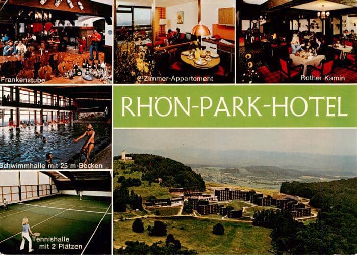 Roth Rhoen-Grabfeld Frankenstube Zimmer Appartement Rother Kamin Schwimmhalle Te – Ansichtskarte Hausen