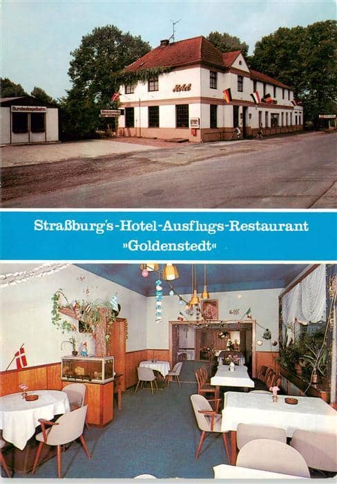 Goldenstedt Strassburgs Hotel Ausflugs Restaurant Gastraum – Ansichtskarte Goldenstedt
