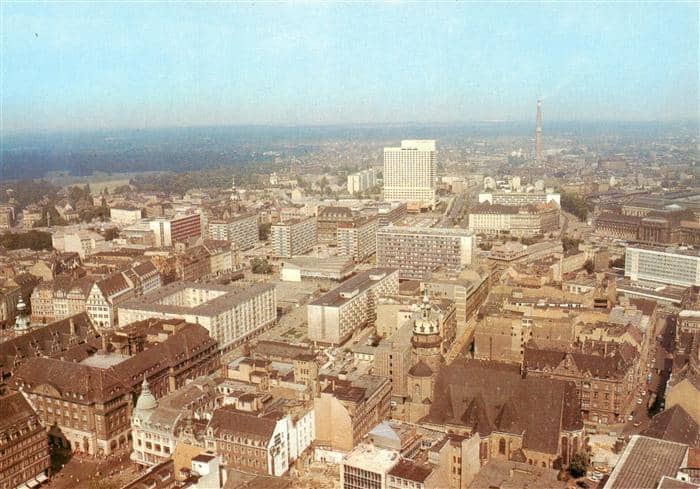 LEIPZIG Sachsen Fliegeraufnahme – Ansichtskarte Leipzig