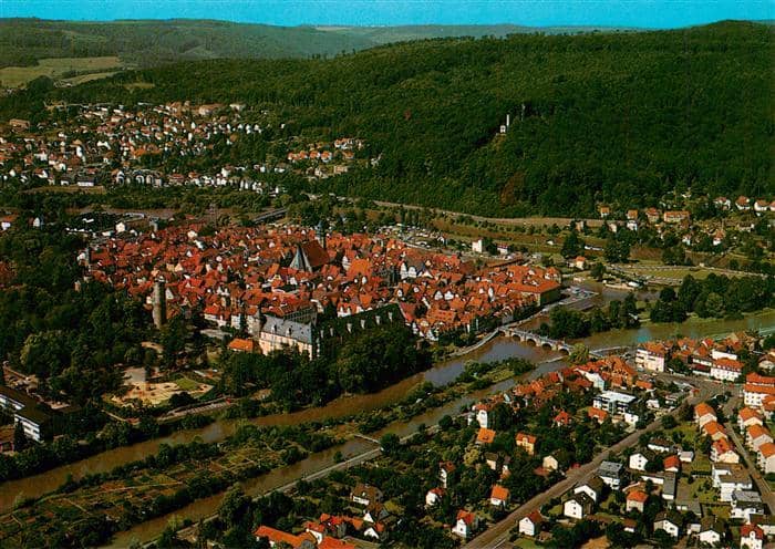 Hann. Muenden Fliegeraufnahme – Ansichtskarte Hann. Münden