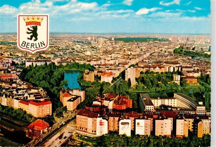 BERLIN  CITY Blick vom Funkturm – Ansichtskarte Berlin