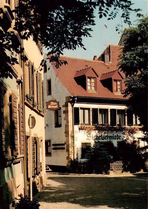 FREIBURG Breisgau Insel Sichelschmiede – Ansichtskarte Freiburg im Breisgau