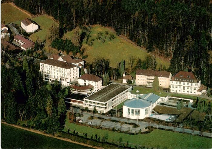 Biberach  Riss Thermalbad und Kneippsanatorium Jordanbad Fliegeraufnahme – Ansichtskarte Biberach an der Riss