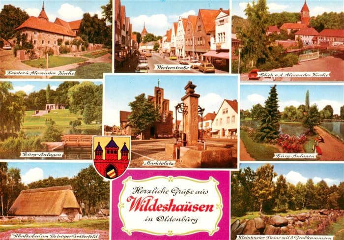 Wildeshausen Remter und Alexander Kirche Westerstrasse Alexander Kirche Burg Anl – Ansichtskarte Wildeshausen