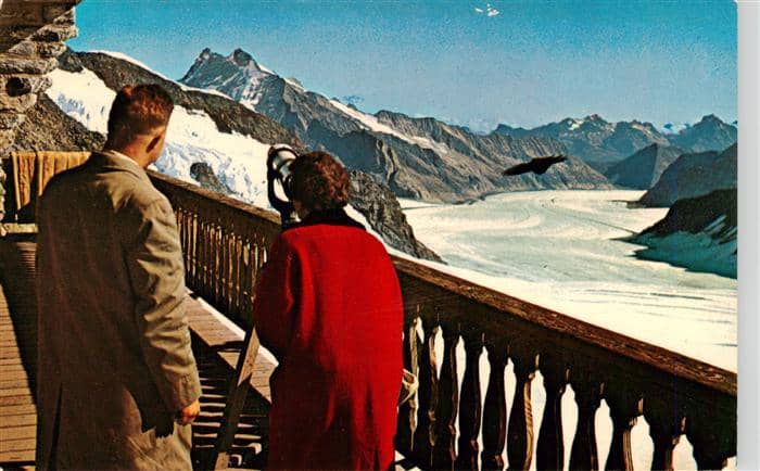 Gletscher Glacier Glaciar Jungfraujoch Berghaus Galerie Aletschgl – Ansichtskarte