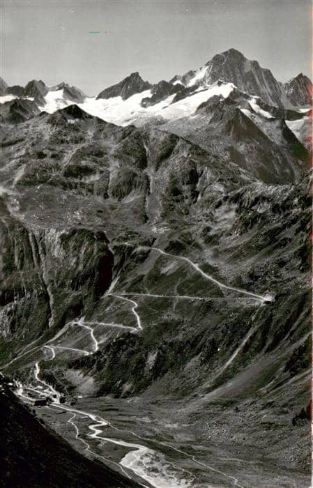 Gletscher Glacier Glaciar Grimselstrasse Finsteraarhorn – Ansichtskarte