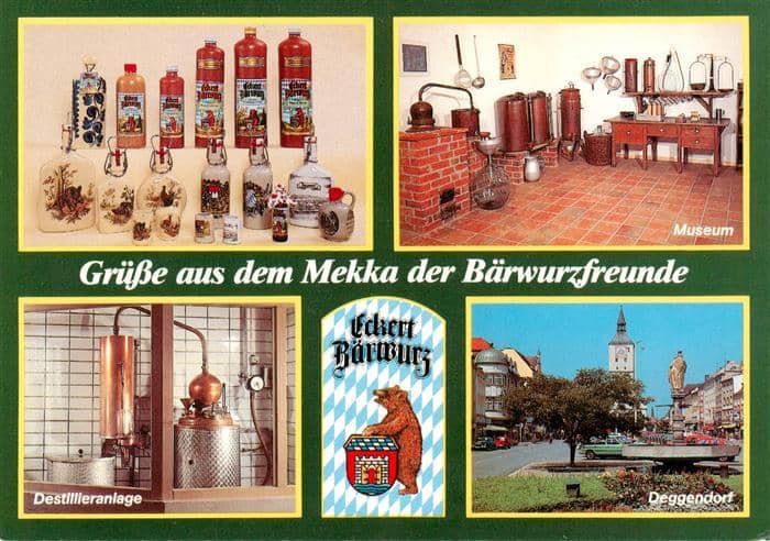 Schnaps Brandy Eau-de-Vie Aguardiente-- Brennerei Baeren Eckert Baerwurz – Ansichtskarte
