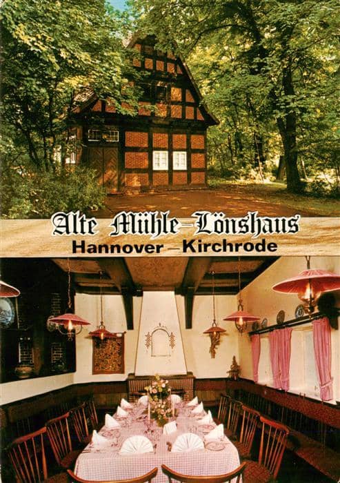 Kirchrode Alte Muehle Loenshaus Gastraum – Ansichtskarte Hannover