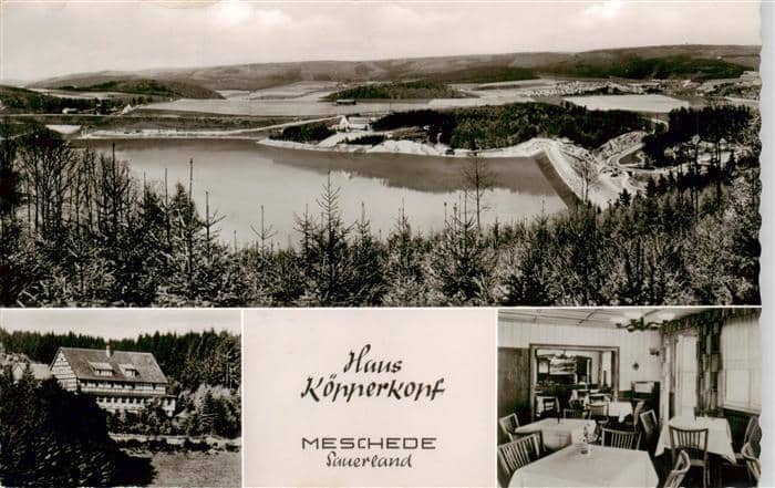 Meschede Haus Koepperkopf Jugendgesundungsstaette der DAK Landschaftspanorama Se – Ansichtskarte Arnsberg