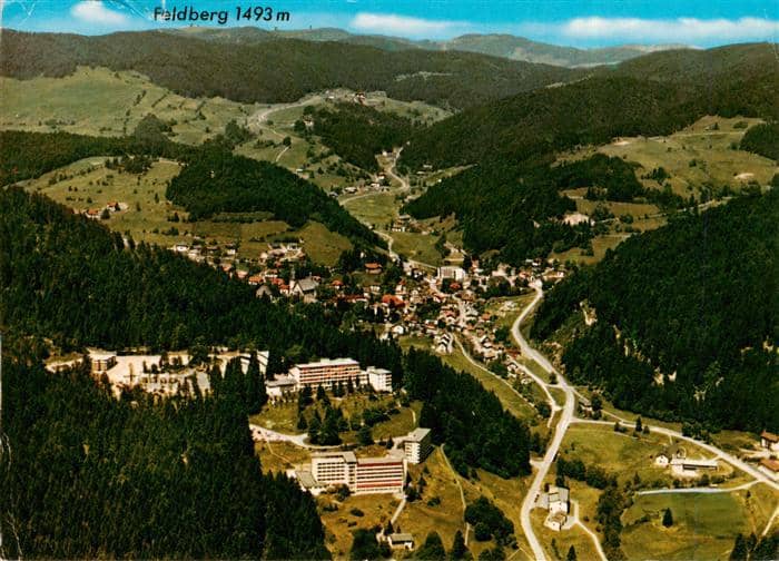 Todtmoos Schwarzwald BW Fliegeraufnahme mit Feldberg – Ansichtskarte Todtmoos