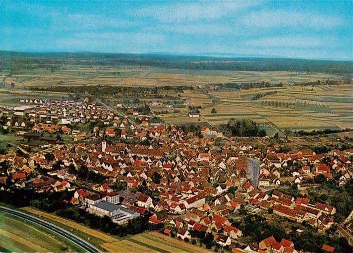 Knittlingen Fliegeraufnahme – Ansichtskarte Knittlingen