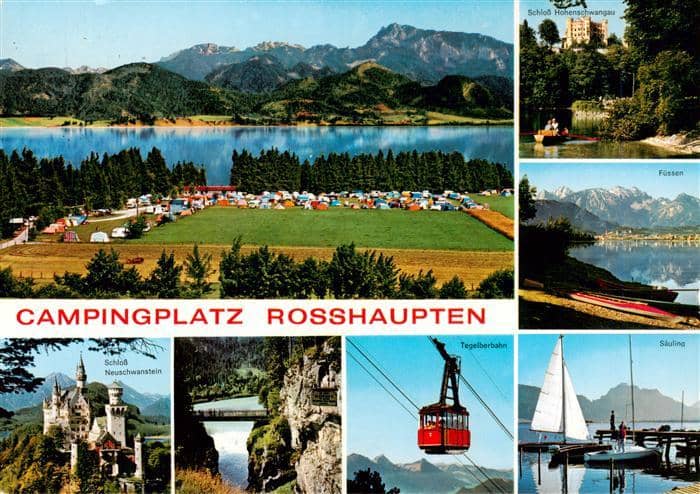 Rosshaupten Forggensee Bayern Schloss Hohenschwangau Fuessen Schloss Neuschwanst – Ansichtskarte Rosshaupten
