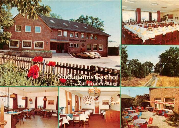Egestorf Nordheide Stadtmanns Gasthof Zur gruenen Aue Gastraeume Terrasse – Ansichtskarte Egestorf